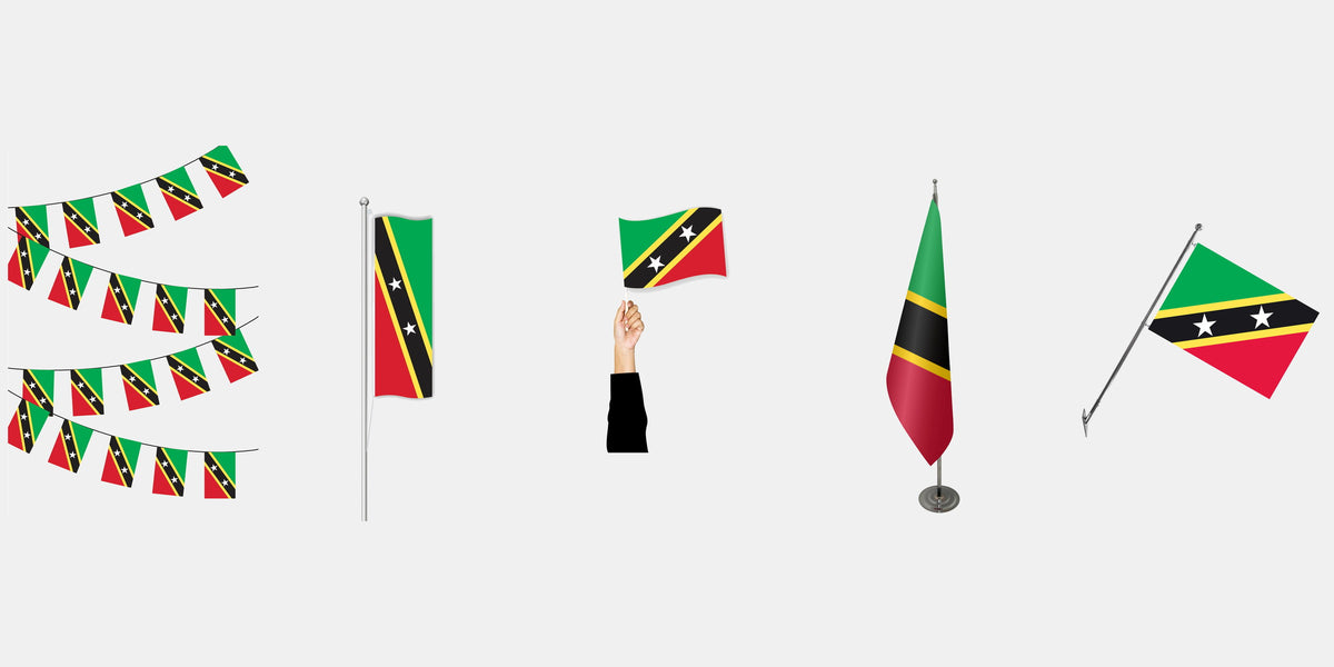Saint Kitts ve Nevis Bayrakları