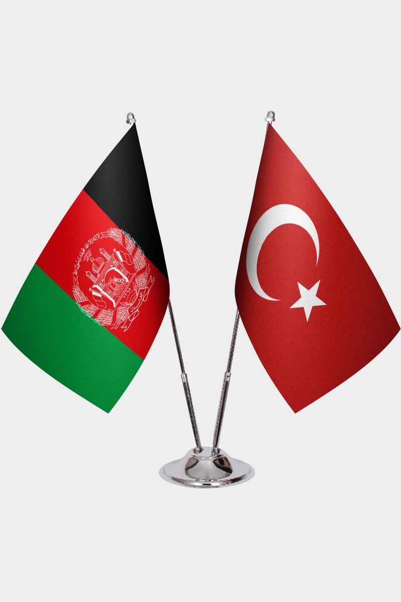 Afganistan ve Türkiye İkili Masa Bayrağı Seti