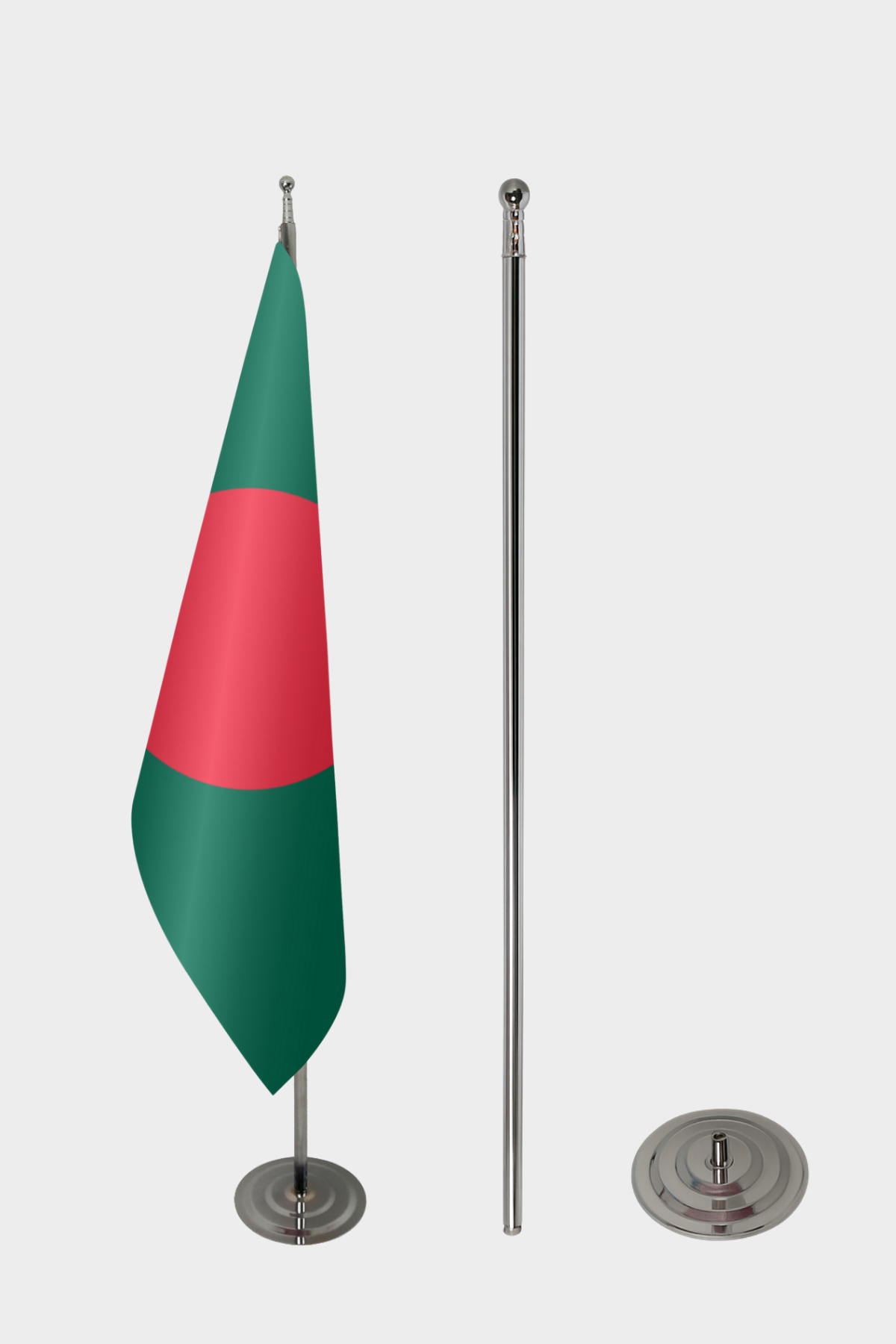 Bangladeş Makam Bayrağı Seti yakın çekim