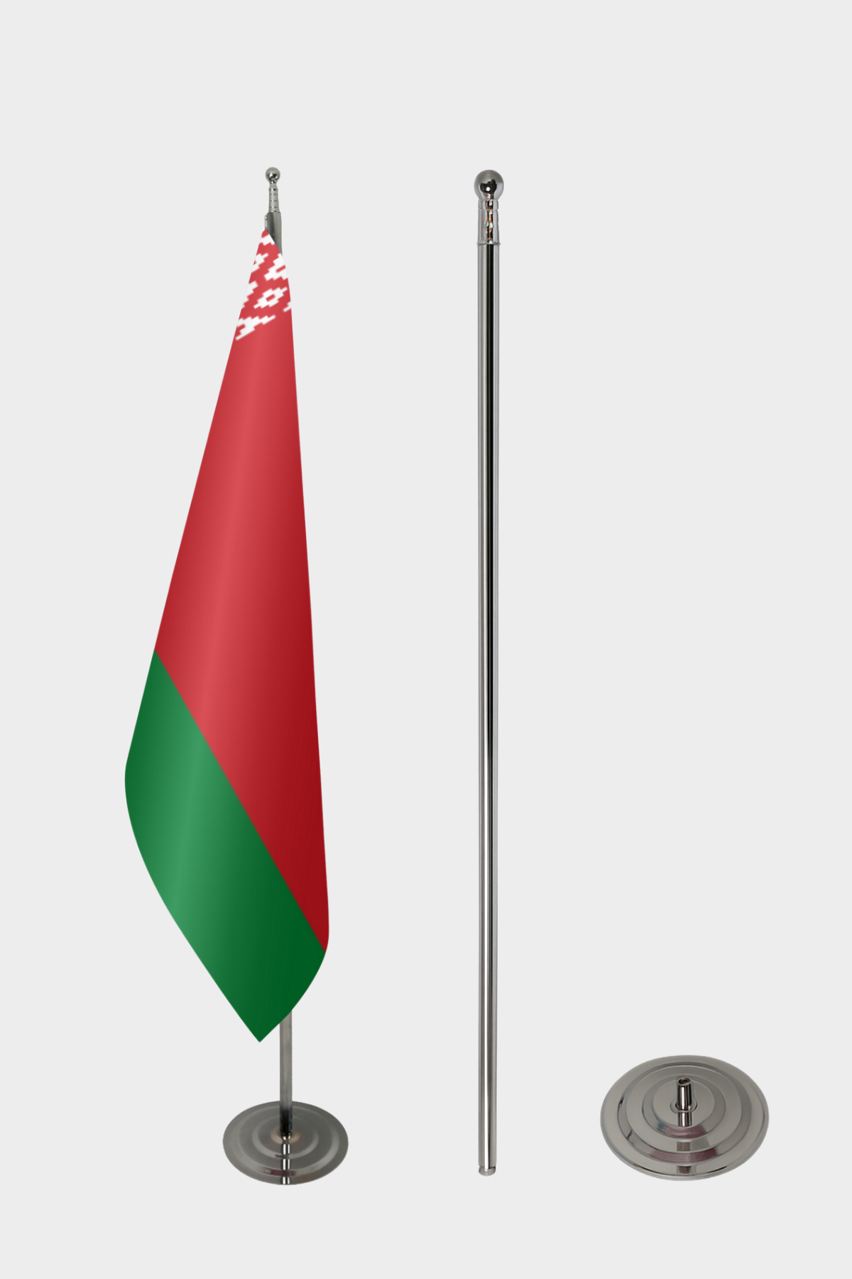 Belarus Makam Bayrağı Seti yakın çekim