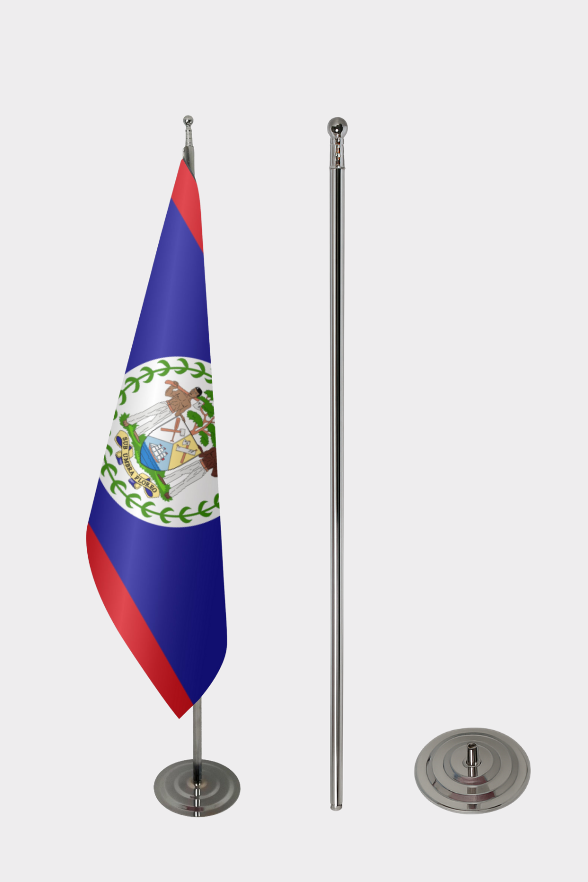 Belize Makam Bayrağı Seti yakın çekim