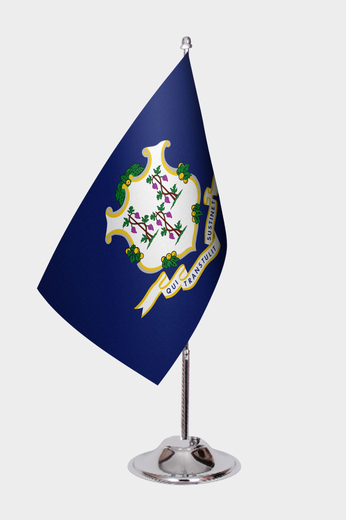 Connecticut Eyalet Masa Bayrağı yakın çekim