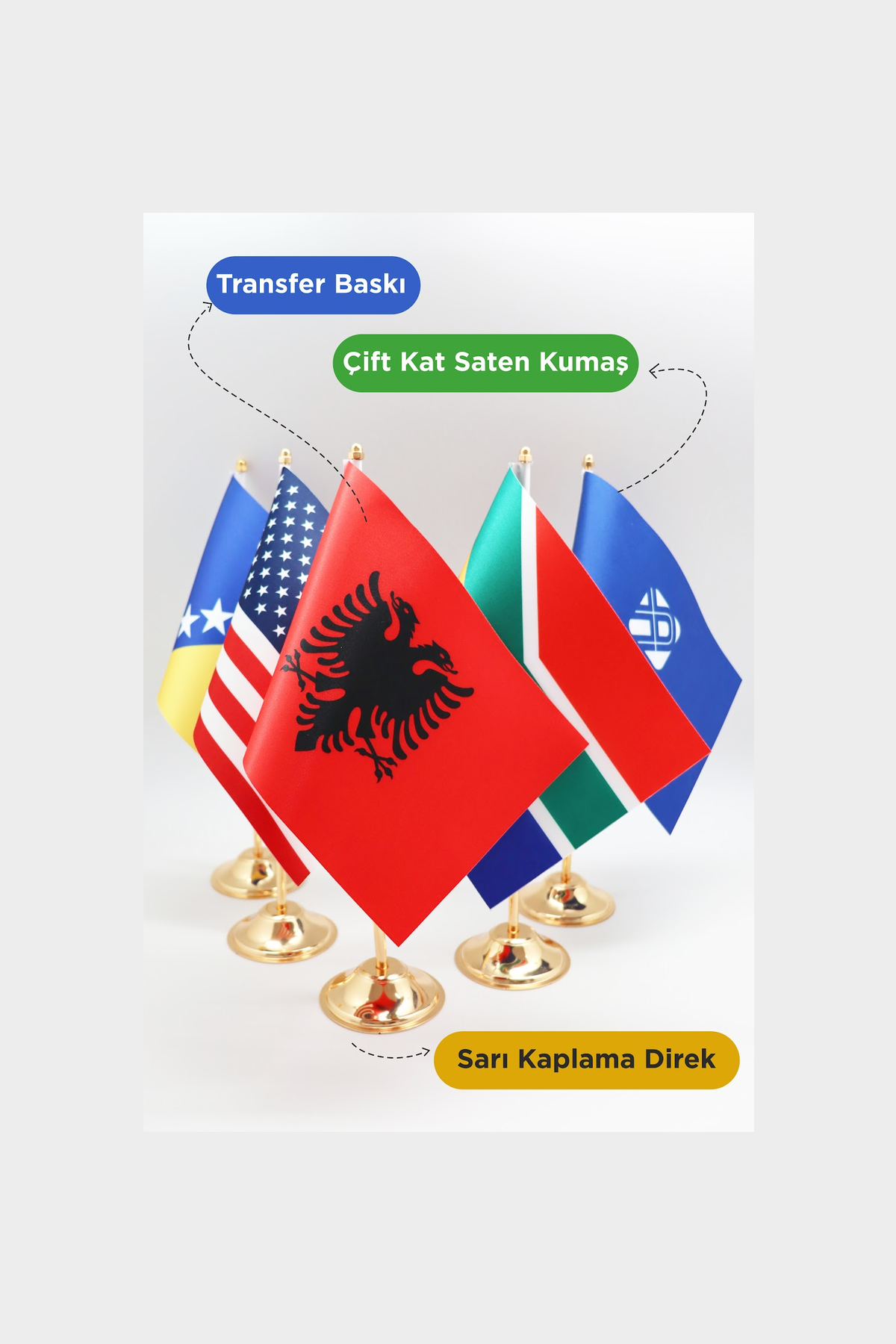Çuvaşya Masa Bayrağı paket içeriği