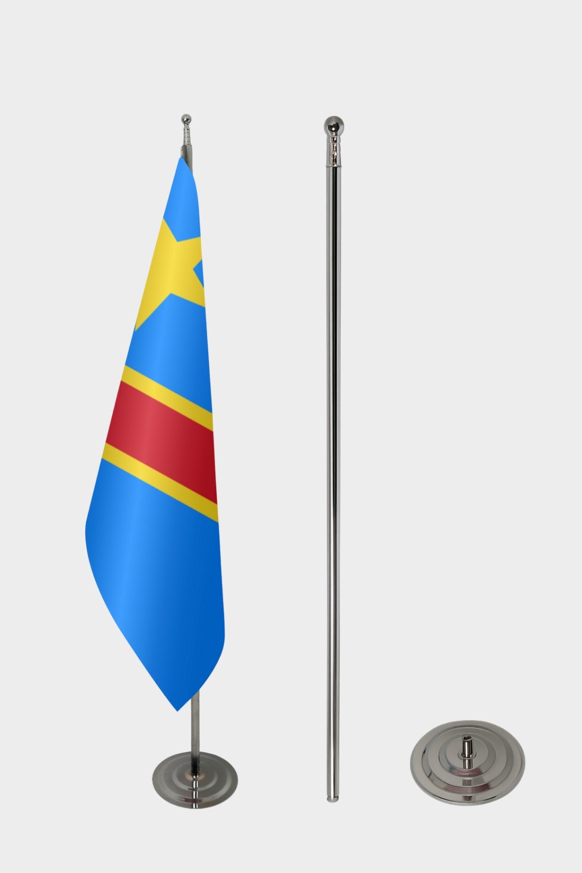 Demokratik Kongo Cumhuriyeti Makam Bayrağı Seti yakın çekim