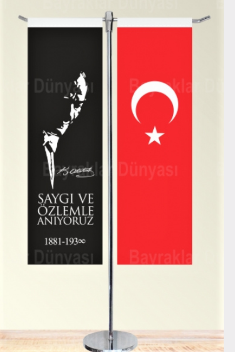 Düz T Şeklinde Masa Bayrağı