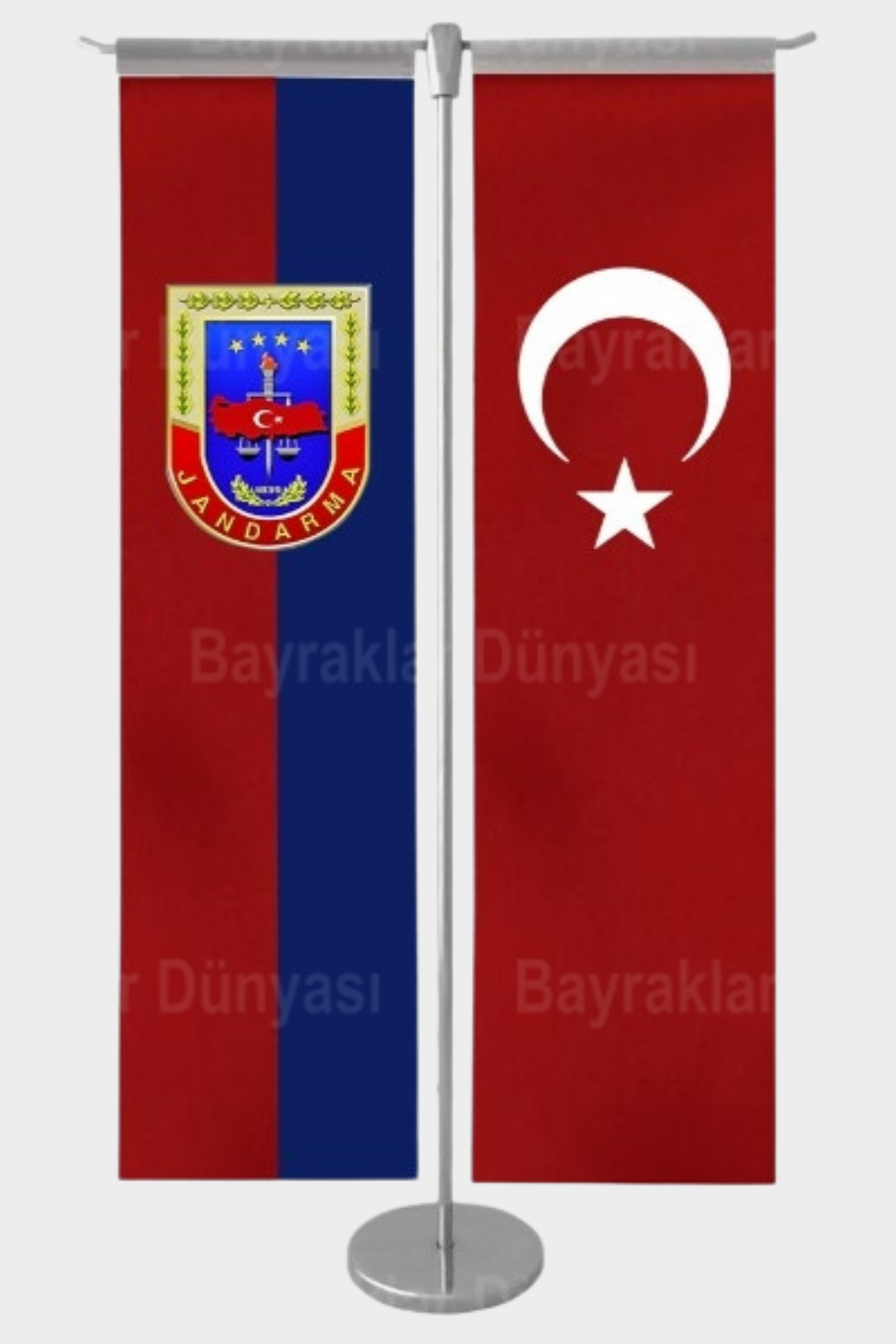 Düz T Şeklinde Masa Bayrağı farklı açıdan görünüm
