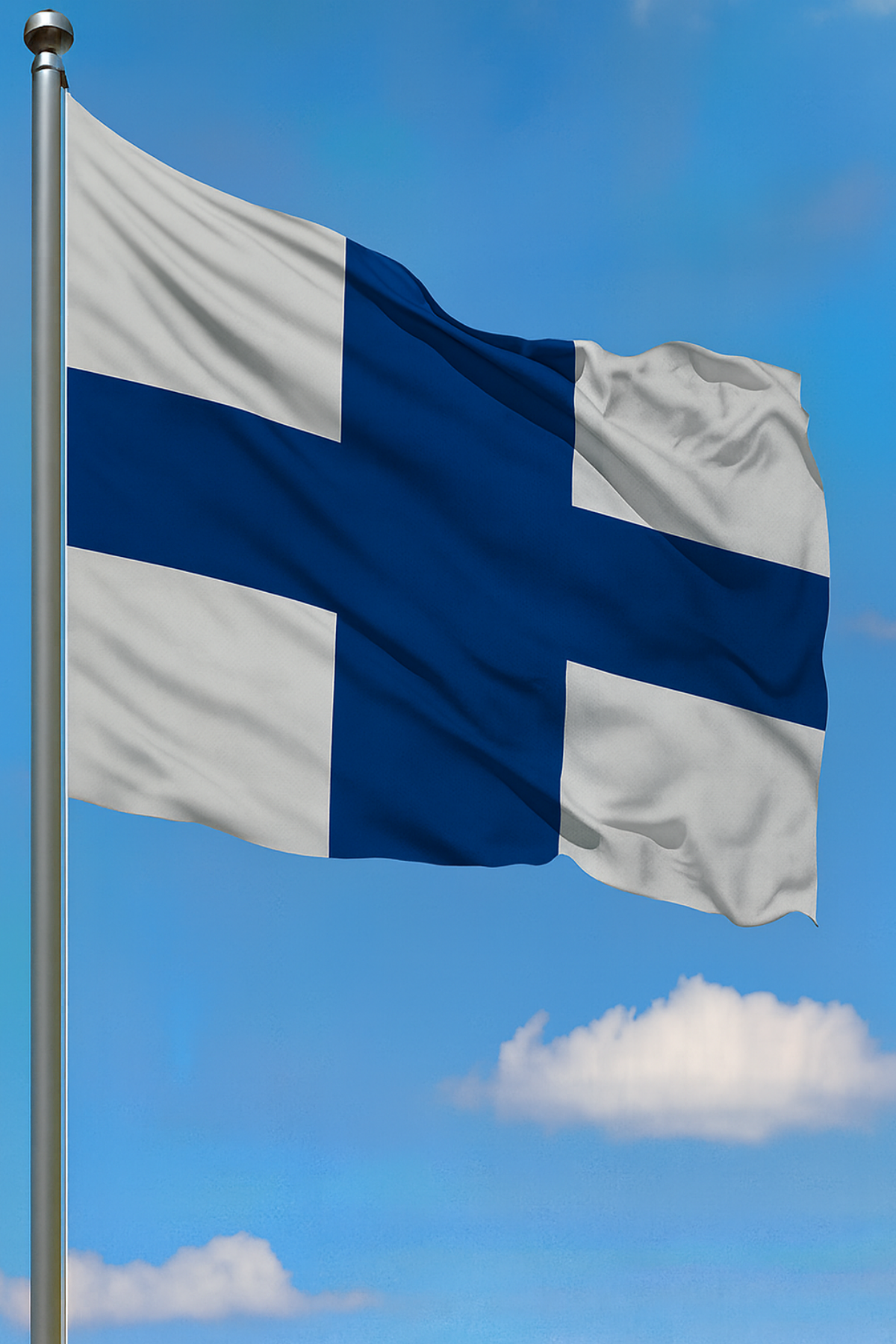 Finlandiya Bayrağı detay görünümü