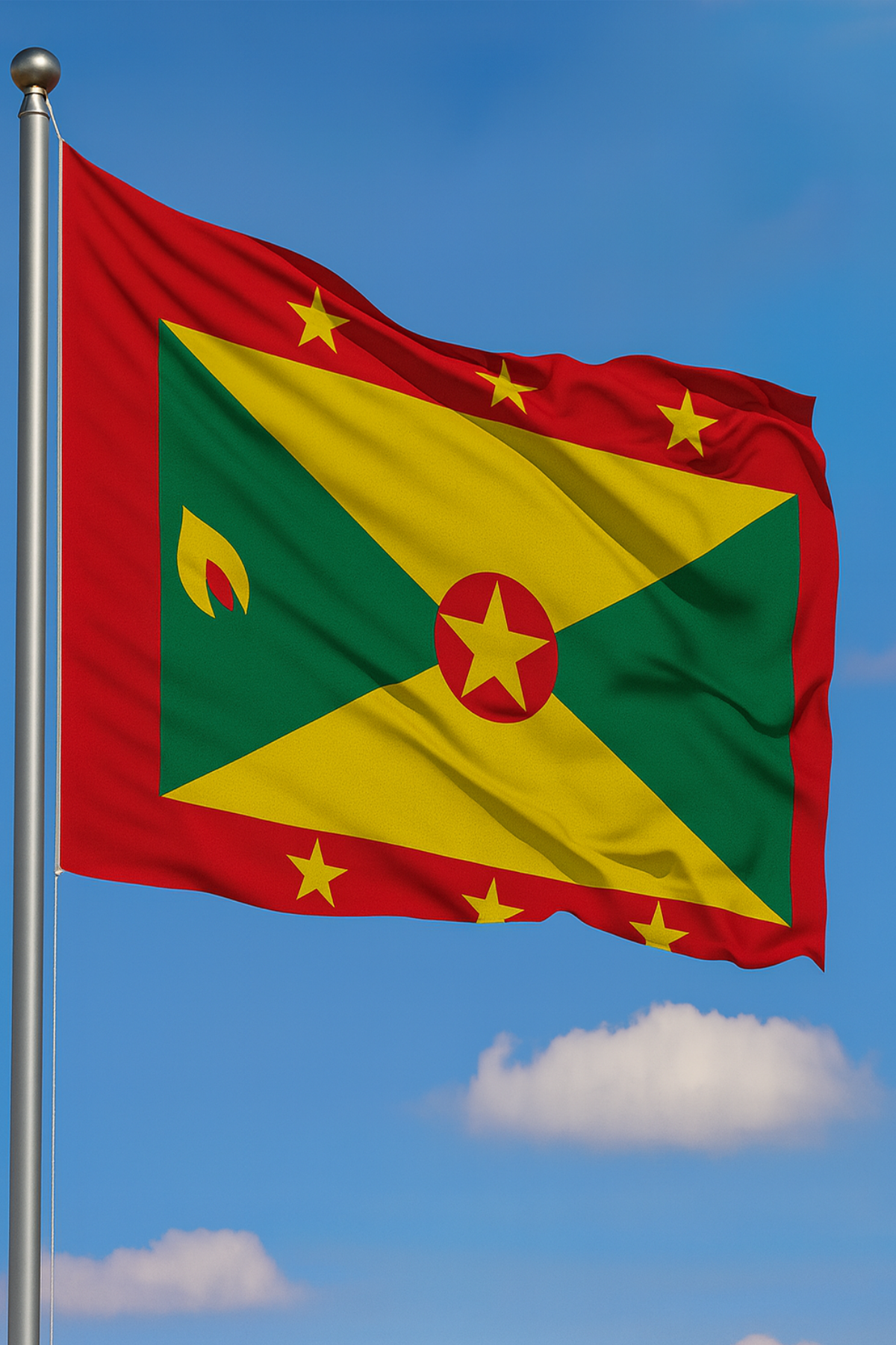 Grenada Bayrağı detay görünümü