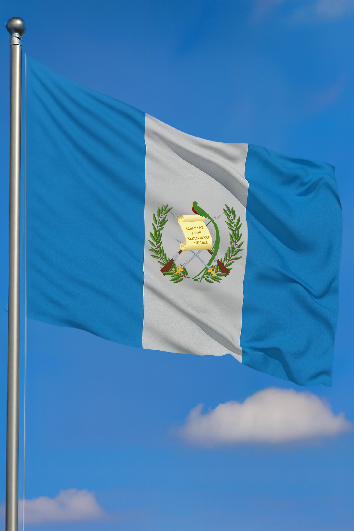 Guatemala Bayrağı detay görünümü