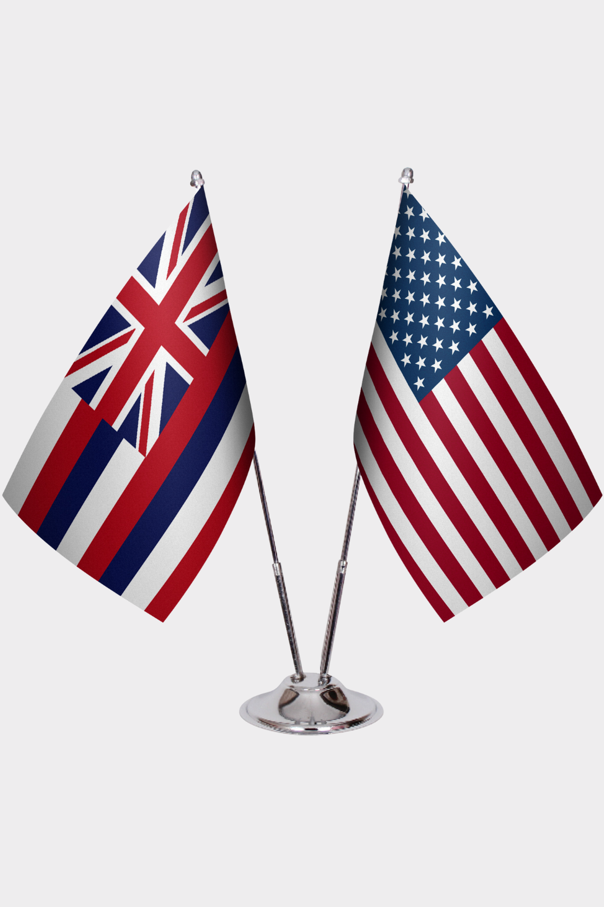 Hawaii ve ABD İkili Masa Bayrağı Seti