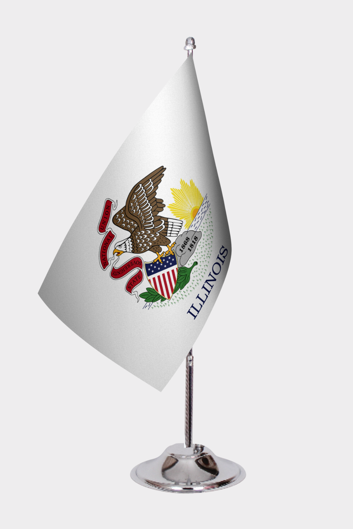 Illinois Eyalet Masa Bayrağı yakın çekim