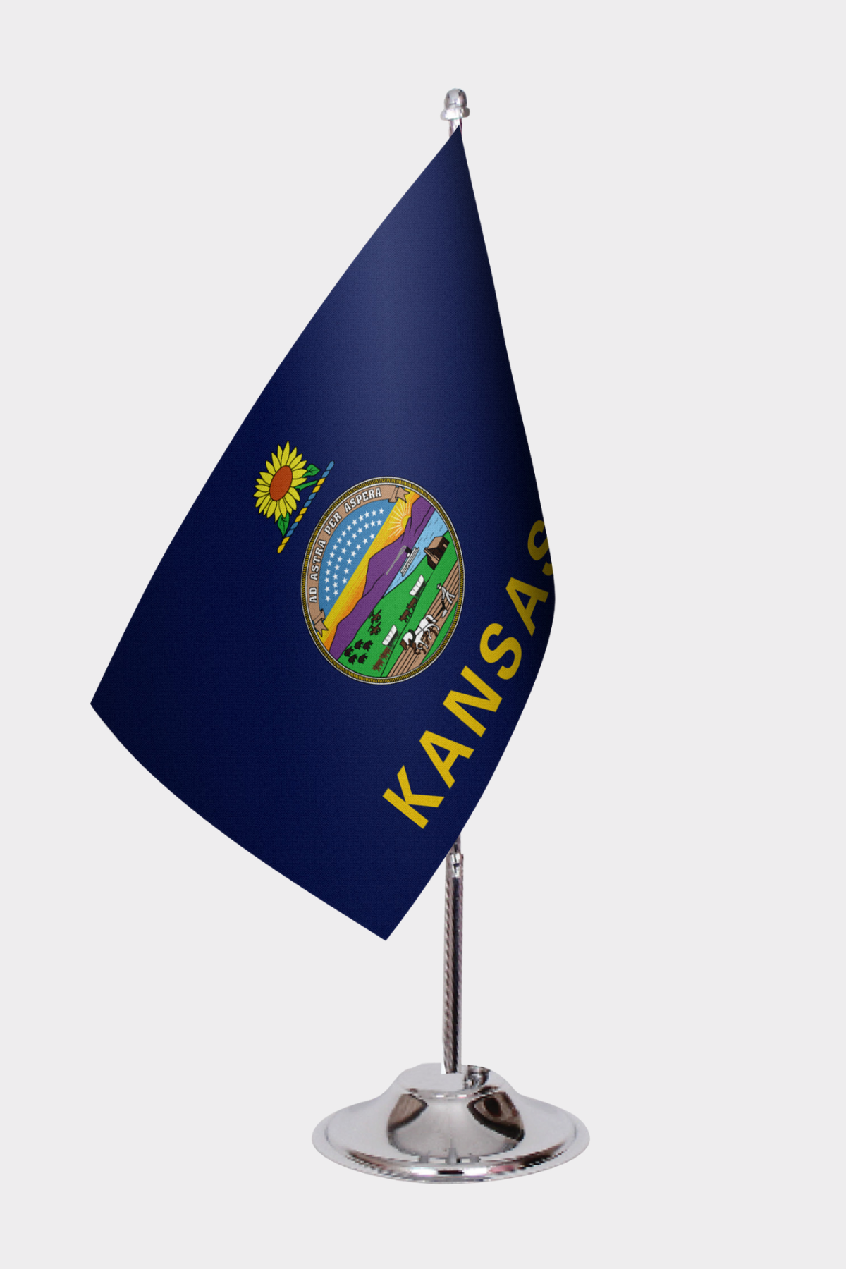 Kansas Eyalet Masa Bayrağı yakın çekim