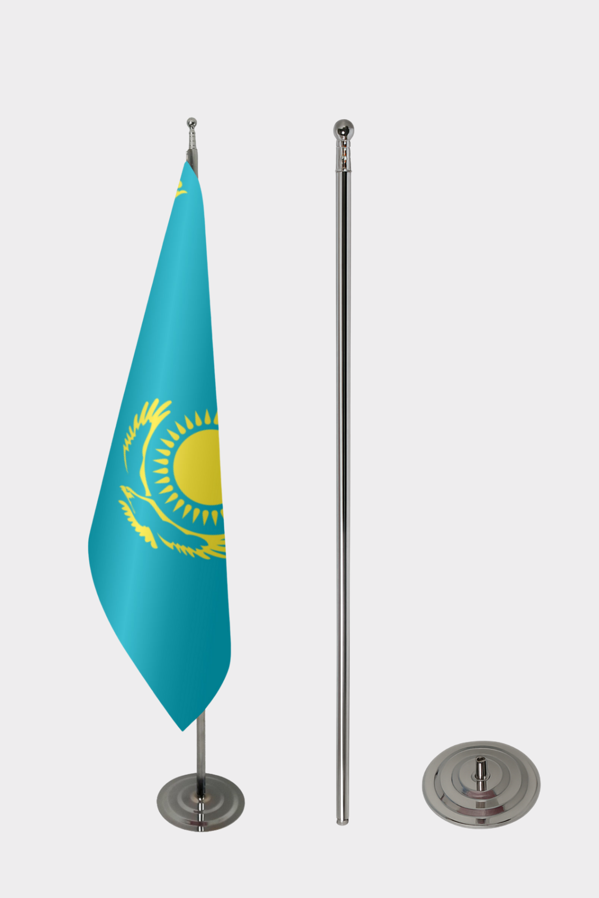 Kazakistan Makam Bayrağı Seti yakın çekim