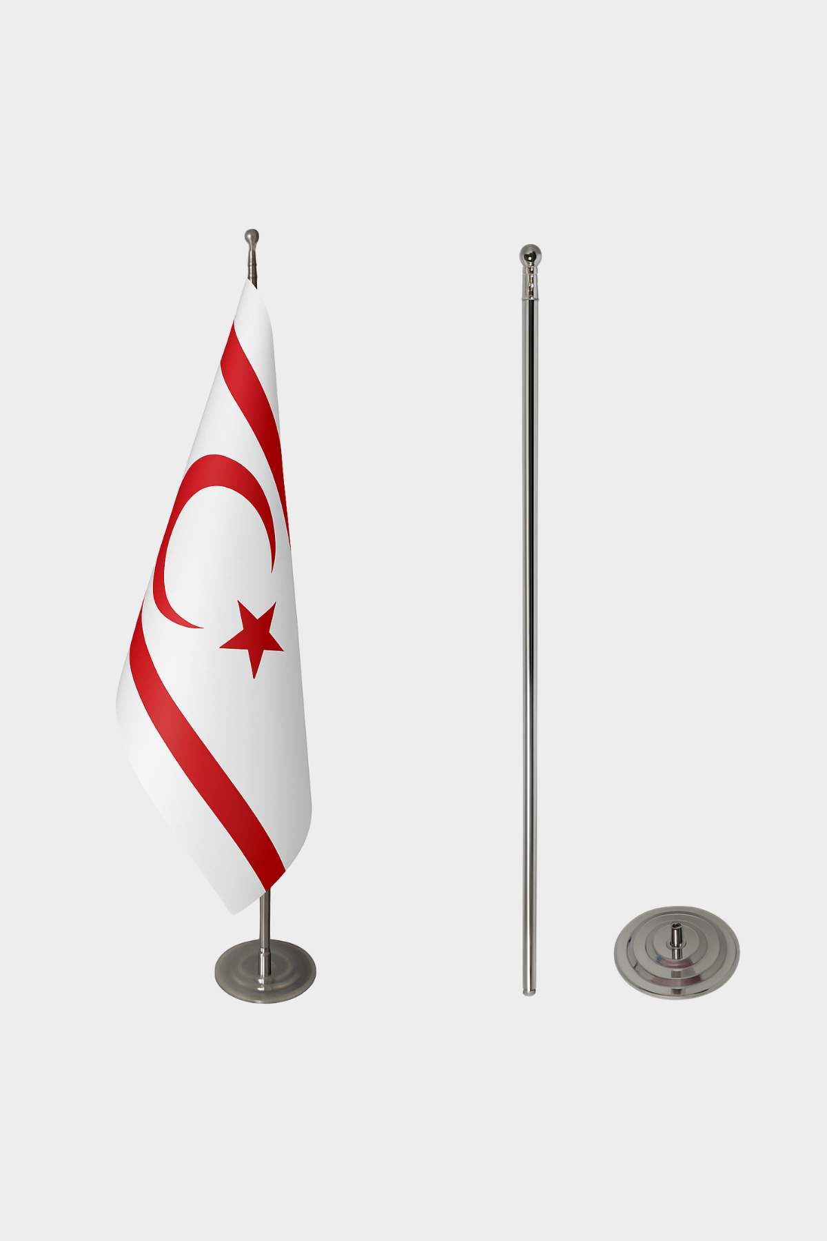 KKTC Makam Bayrağı Seti yakın çekim
