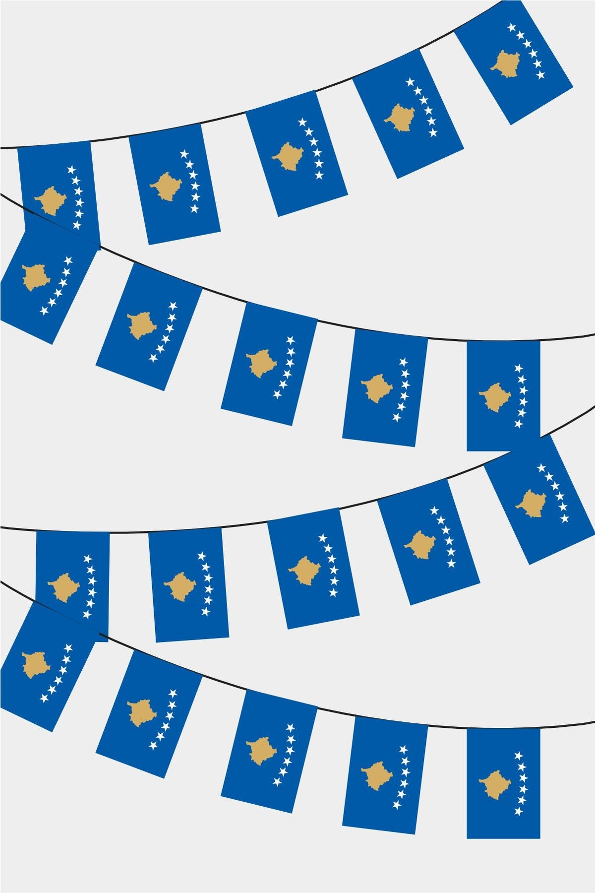 Kosova Dikdörtgen Süsleme Bayrak