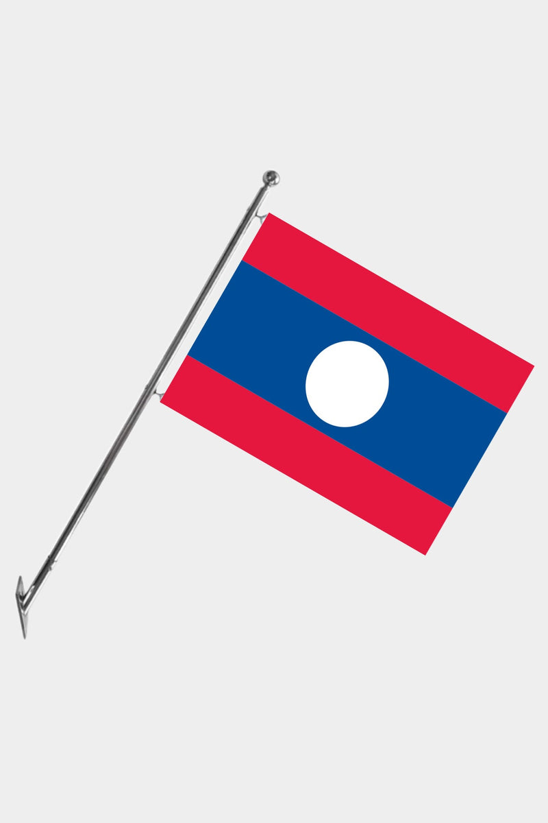 Laos Teleskopik Duvar Bayrağı Seti