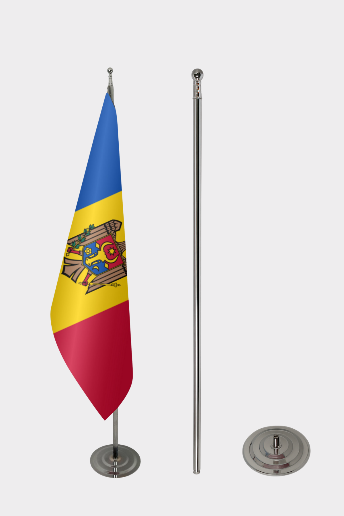 Moldova Makam Bayrağı Seti yakın çekim