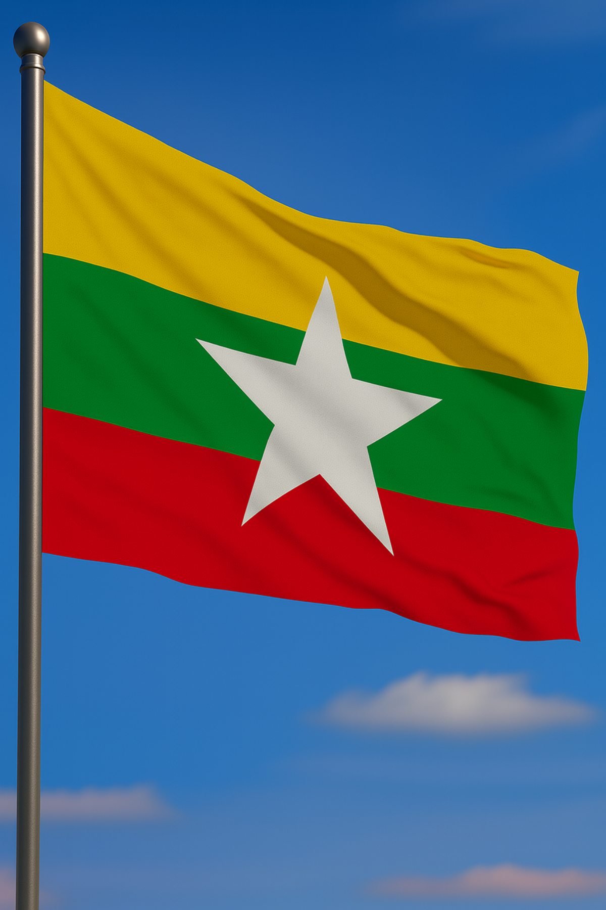 Myanmar Bayrağı detay görünümü