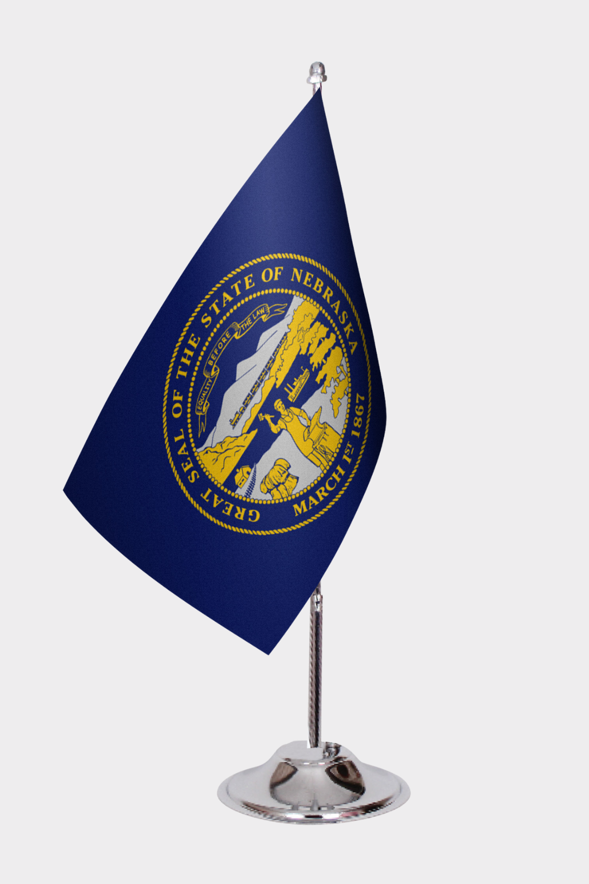 Nebraska Eyalet Masa Bayrağı yakın çekim