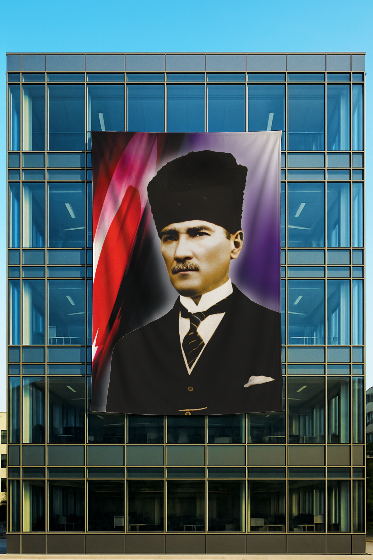 Rachel Kumaş Üzerine Atatürk Posteri 17