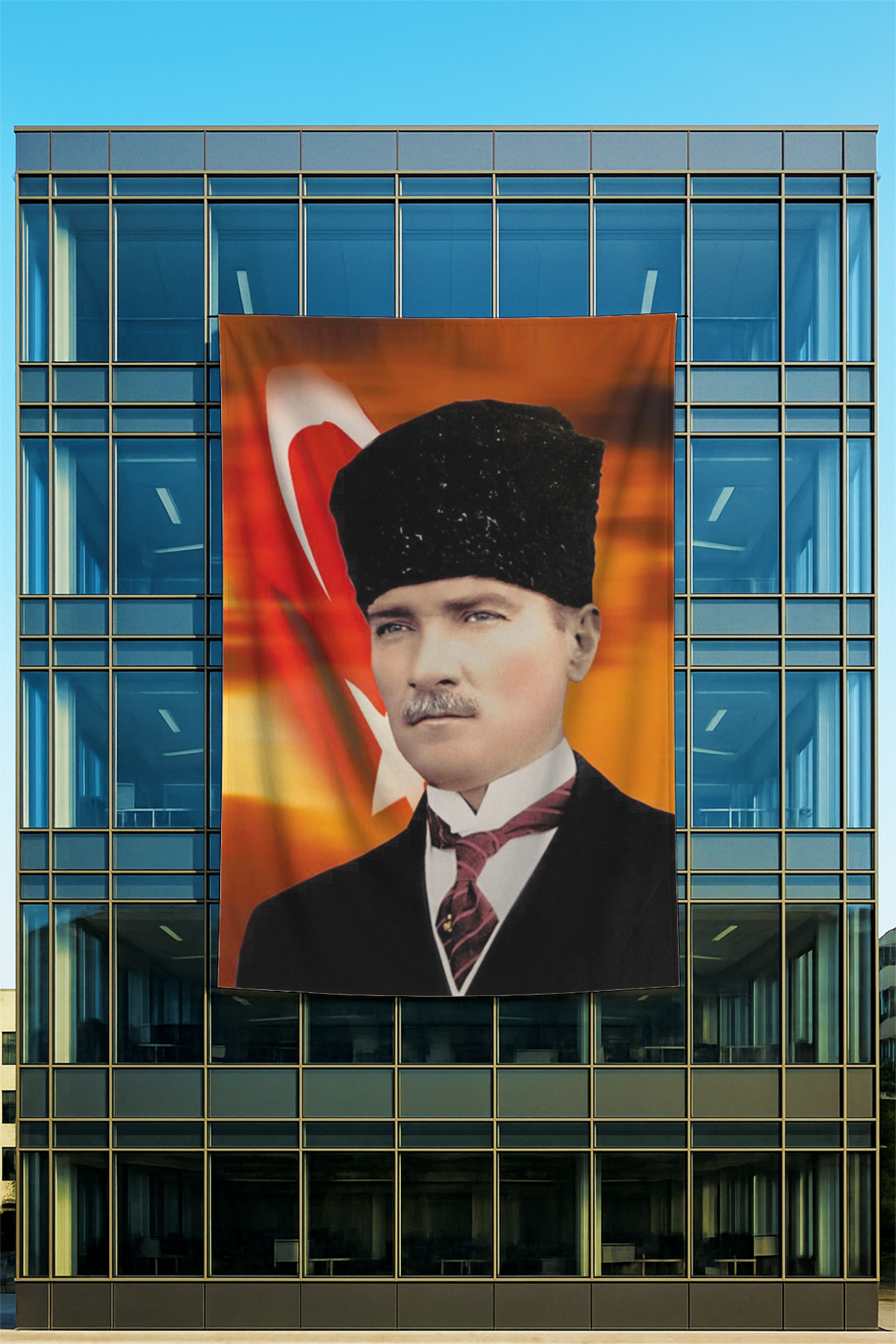 Rachel Kumaş Üzerine Atatürk Posteri 18