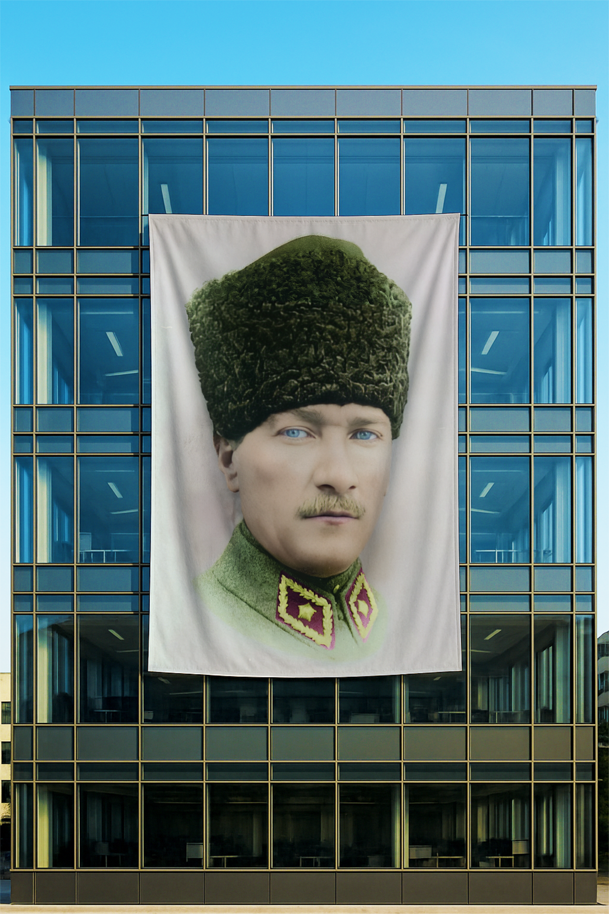 Rachel Kumaş Üzerine Atatürk Posteri 21