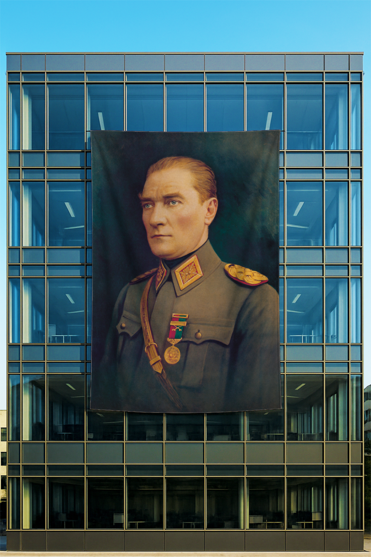 Rachel Kumaş Üzerine Atatürk Posteri 28
