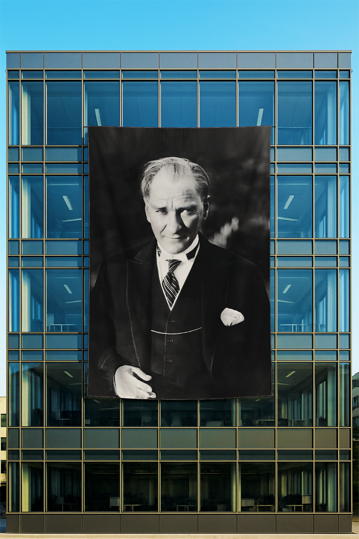 Rachel Kumaş Üzerine Atatürk Posteri 44