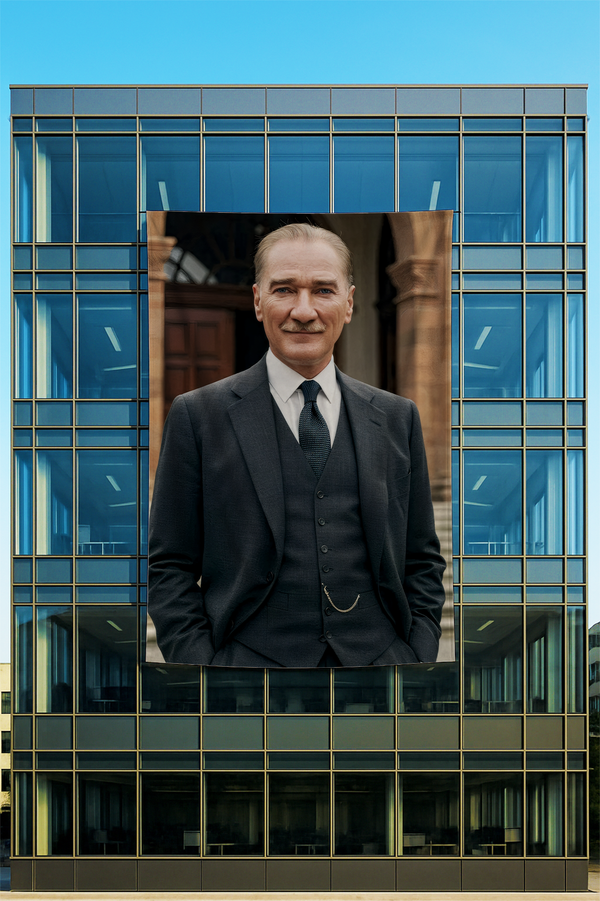 Rachel Kumaş Üzerine Atatürk Posteri 50