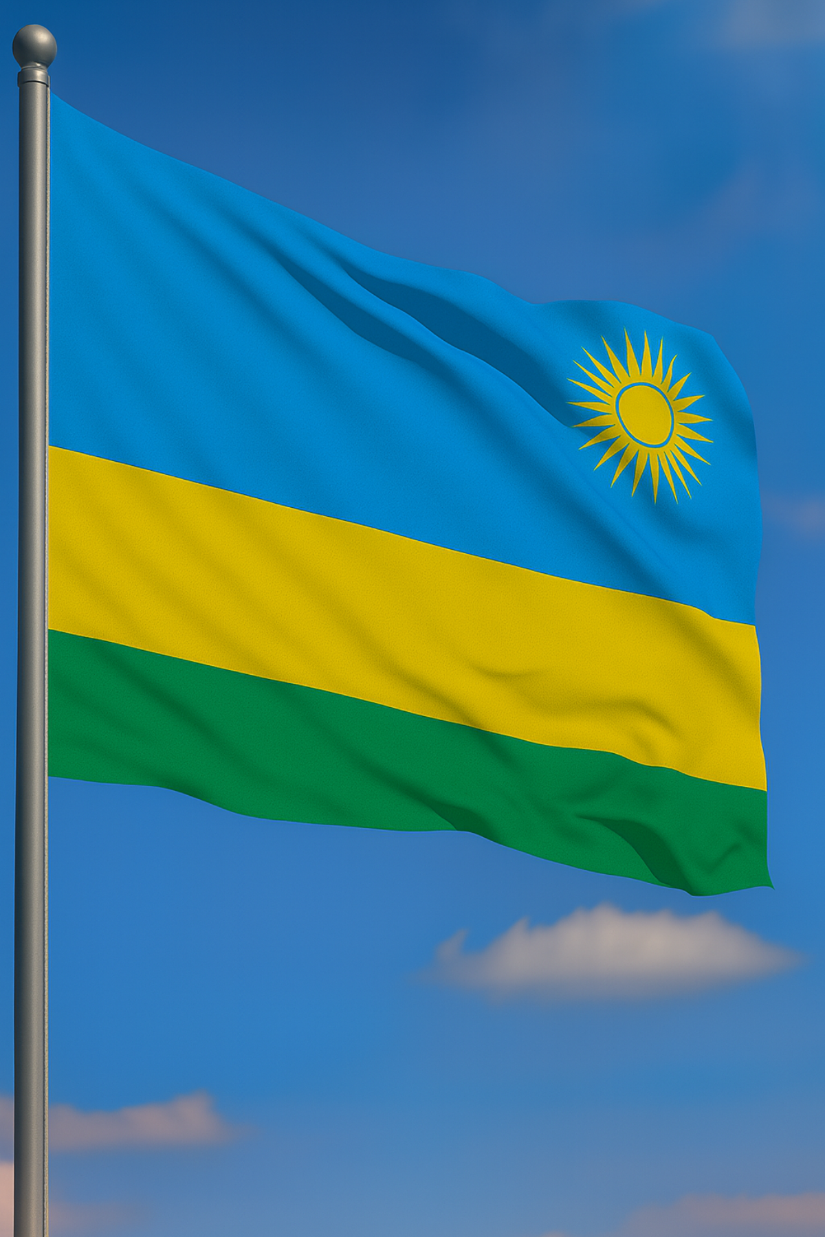 Ruanda Bayrağı detay görünümü