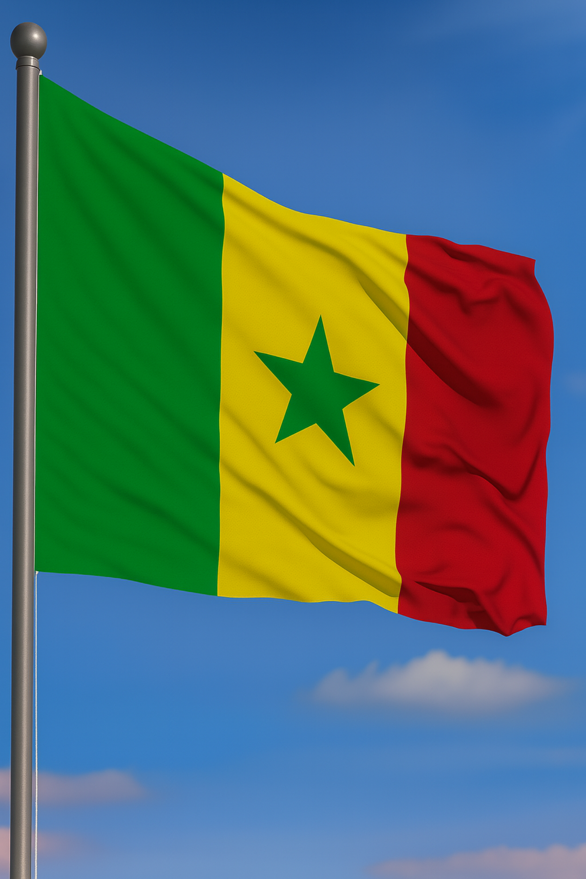 Senegal Bayrağı yakın çekim