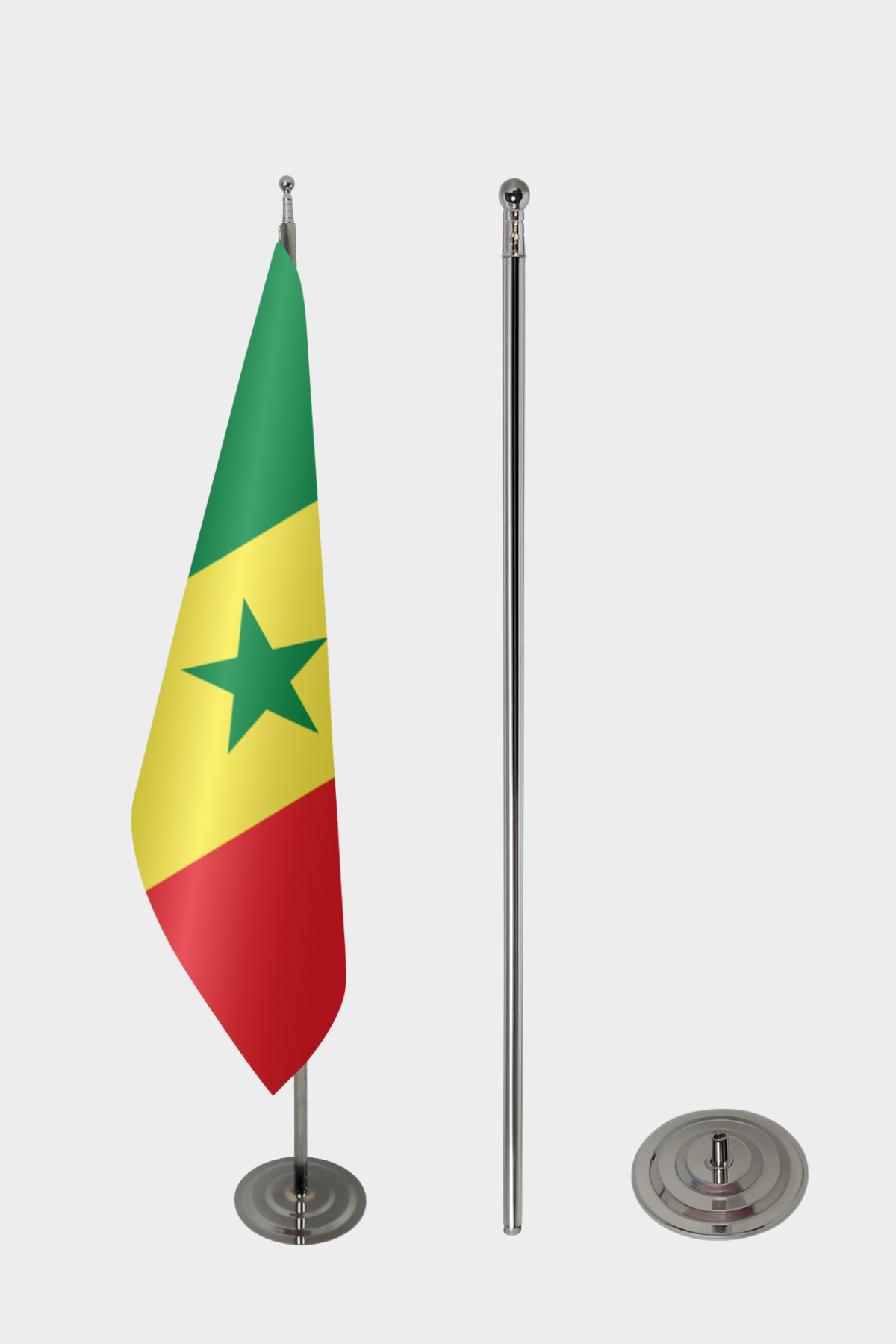 Senegal Makam Bayrağı Seti yakın çekim