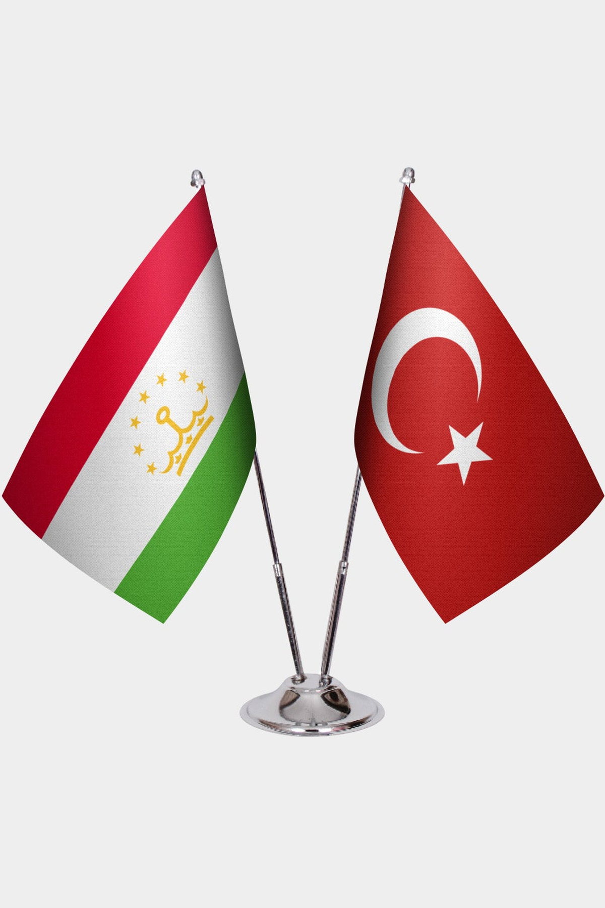 Tacikistan ve Türkiye İkili Masa Bayrağı Seti