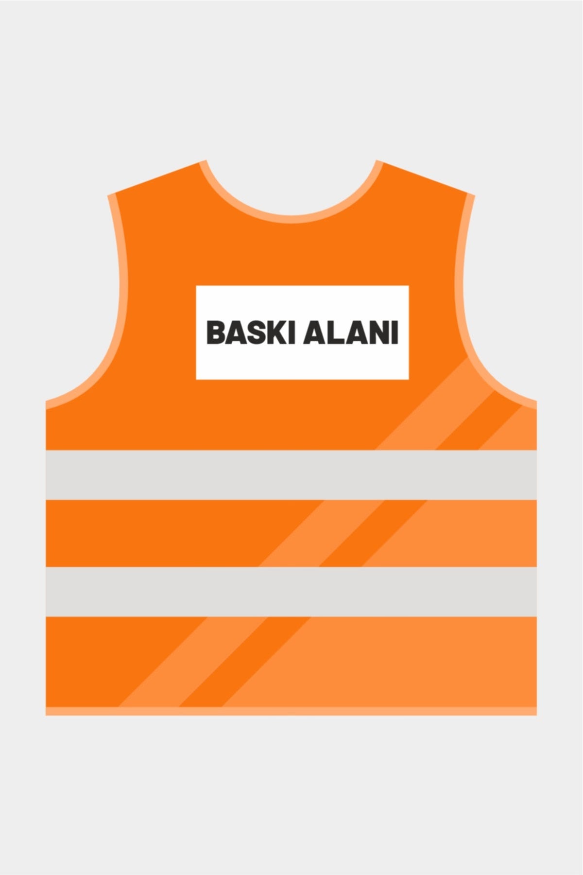 Turuncu Uyarı Yeleği yakın çekim
