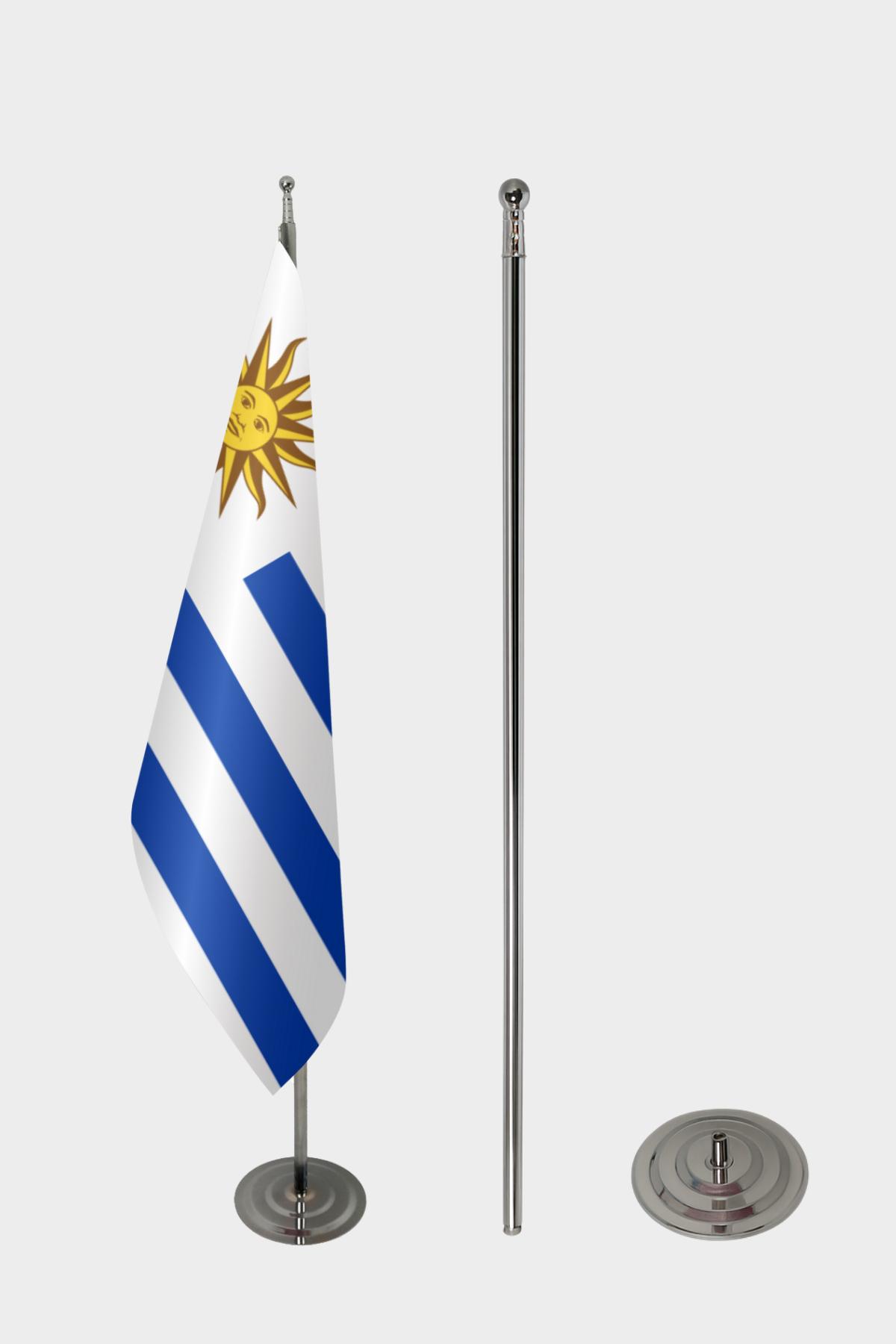 Uruguay Makam Bayrağı Seti yakın çekim