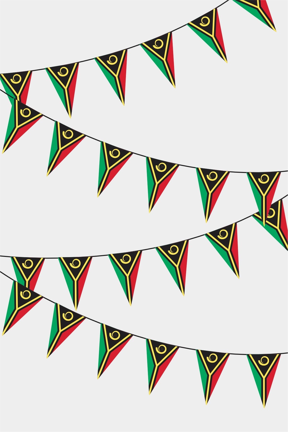 Vanuatu Üçgen Süsleme Bayrak
