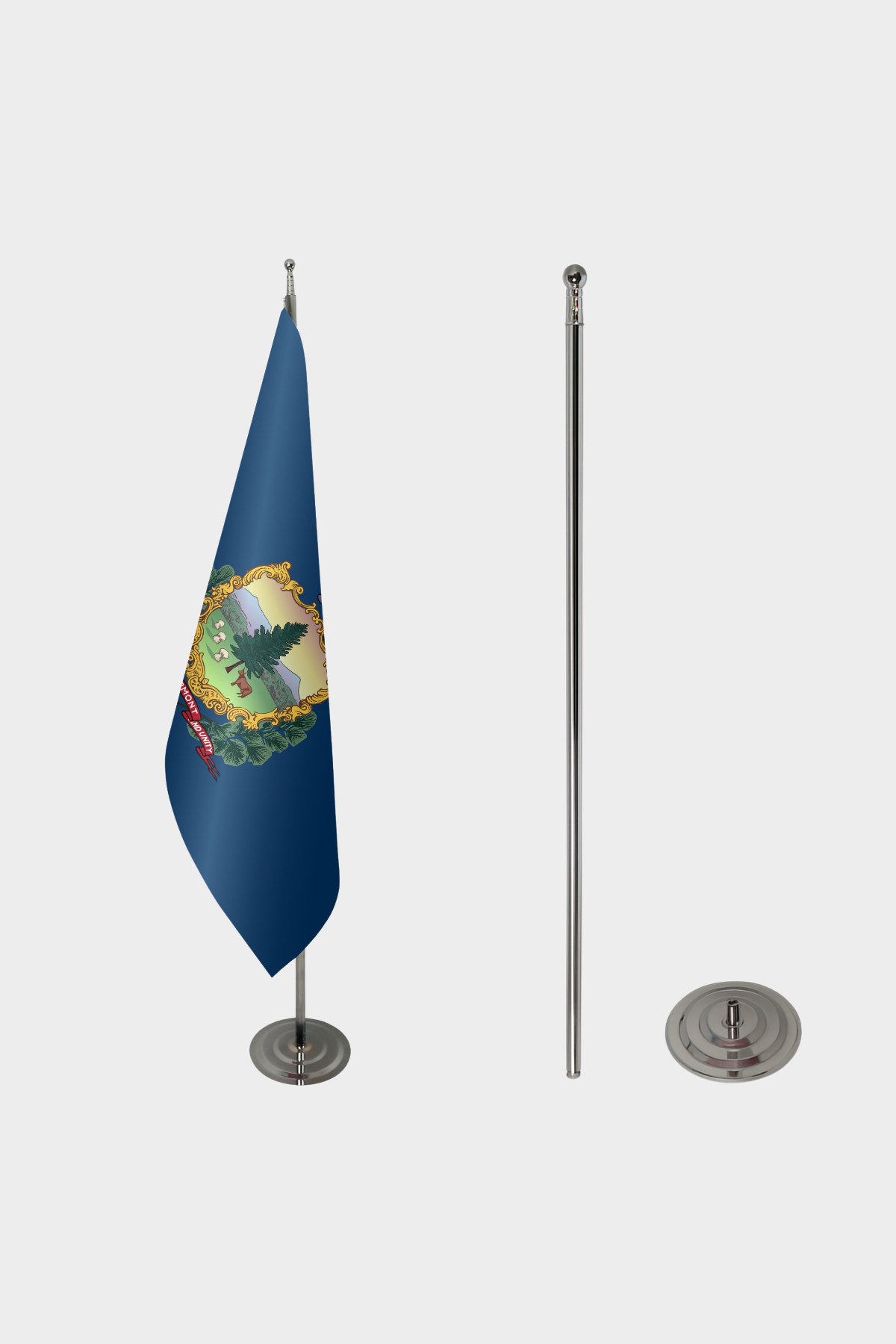 Vermont Makam Bayrağı Seti yakın çekim