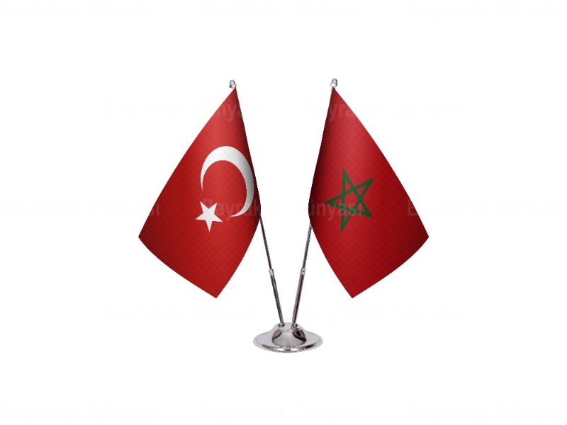 Fas İkili Masa Bayrağı