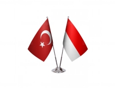 Endonezya İkili Masa Bayrağı