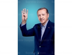 Recep Tayyip Erdoğan Posteri 300x450cm Raşel Kumaş