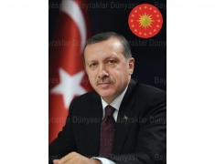 Recep Tayyip Erdoğan Posteri 8x12mt Raşel Kumaş