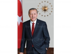Recep Tayyip Erdoğan Posteri 100x150cm Raşel Kumaş