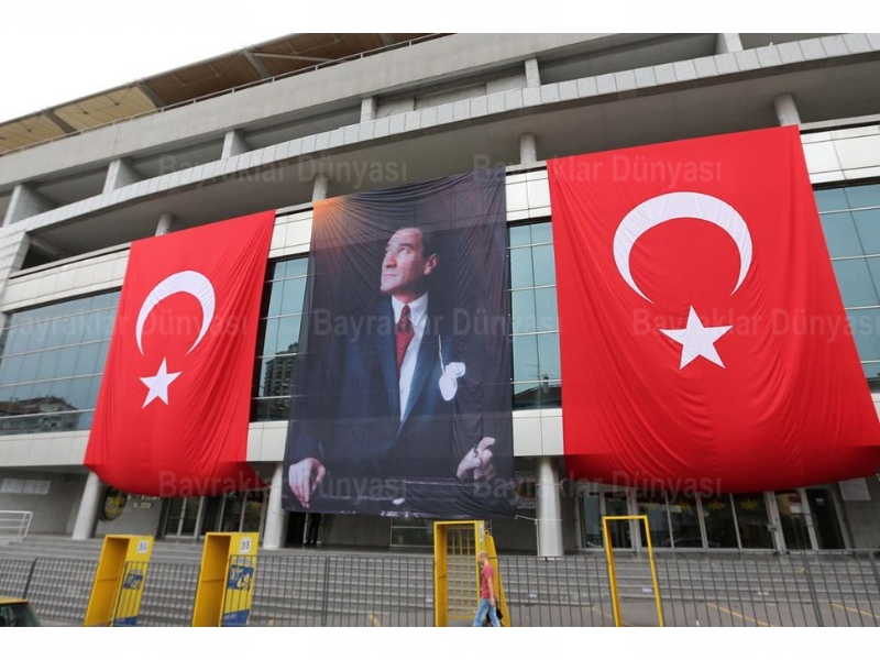 Atatürk Posteri 300X450cm Raşel Kumaş