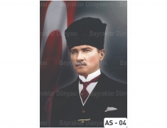 Atatürk Posteri 150x225cm Raşel Kumaş