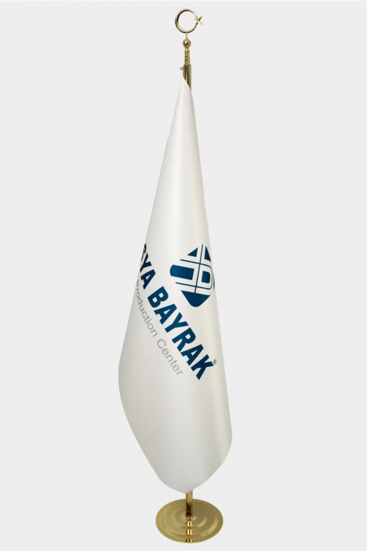 225 cm Saçaksız Sarı Kaplama Makam Bayrağı 