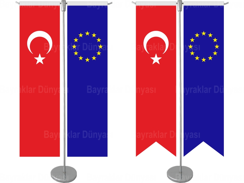 Düz T Masa Bayrak