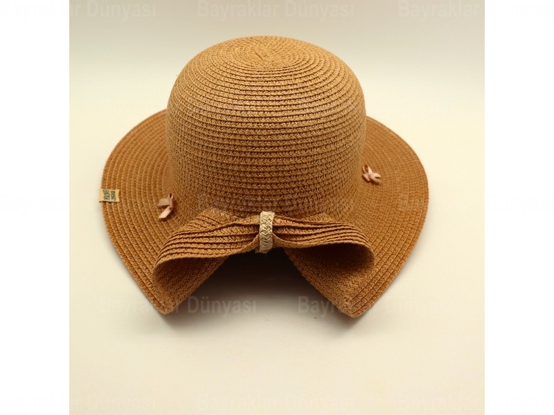 Fiyonk Detaylı Hasır Şapka 2