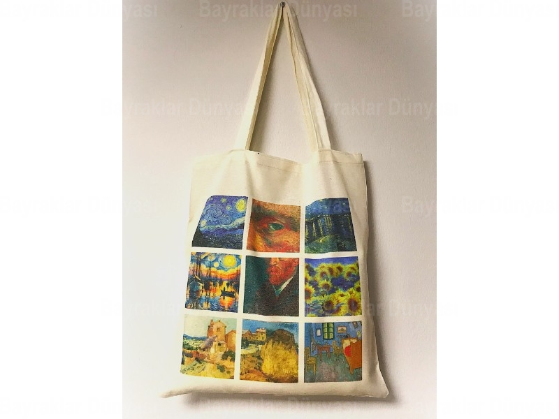 Van Gogh Baskılı Bez Çanta