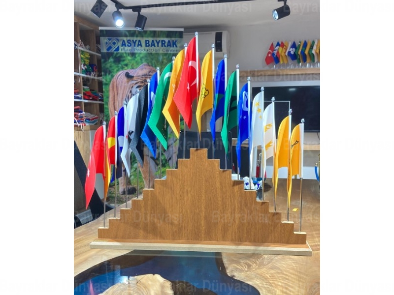 17'li Eski Türk Devletleri Bayrak Seti 