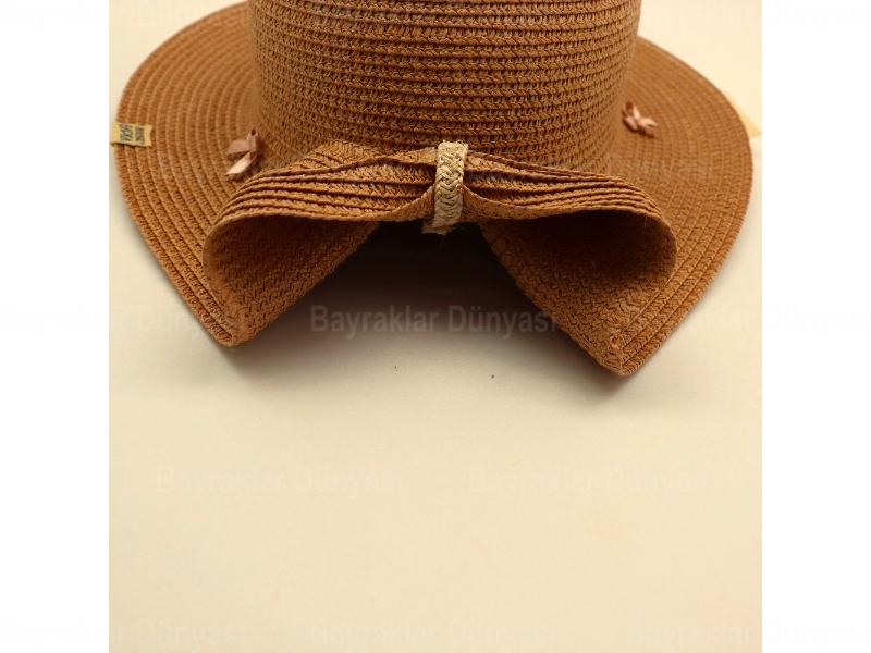 Fiyonk Detaylı Hasır Şapka 2